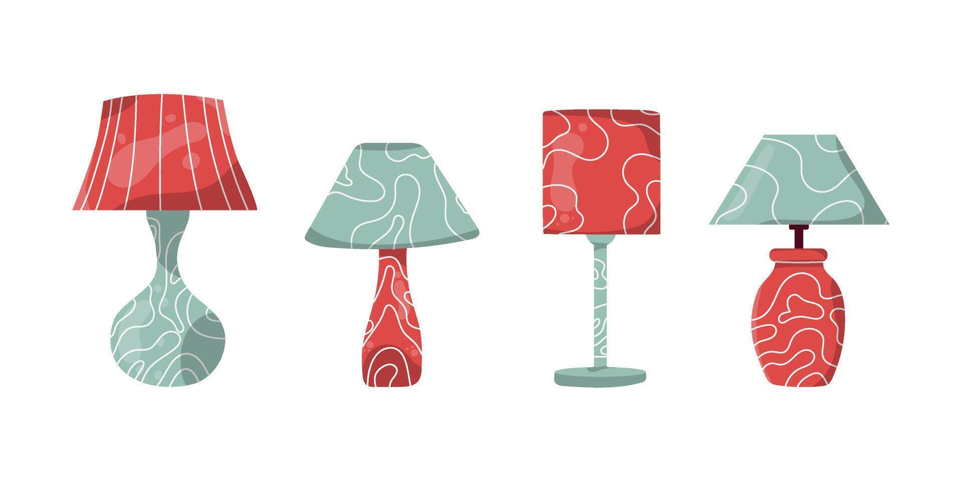 illustration of a sleeping lamp vector