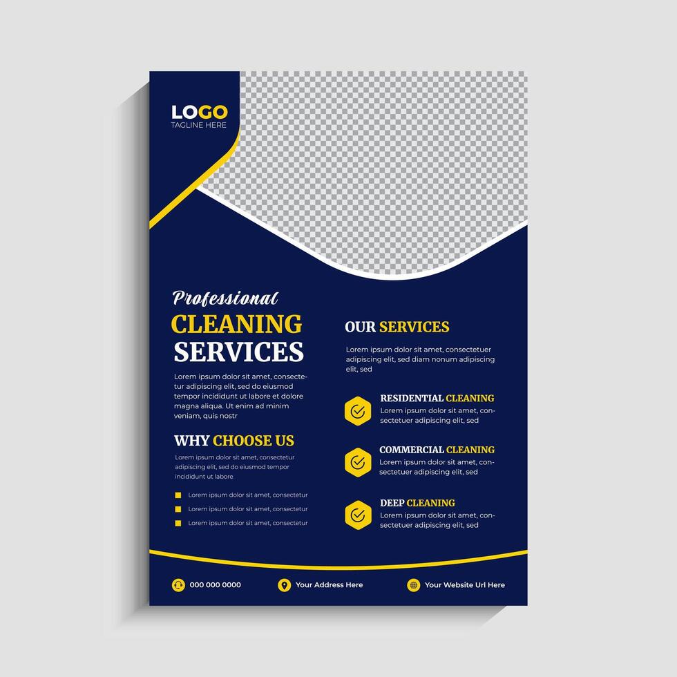 Cleaning Service Flyer Template Design vector