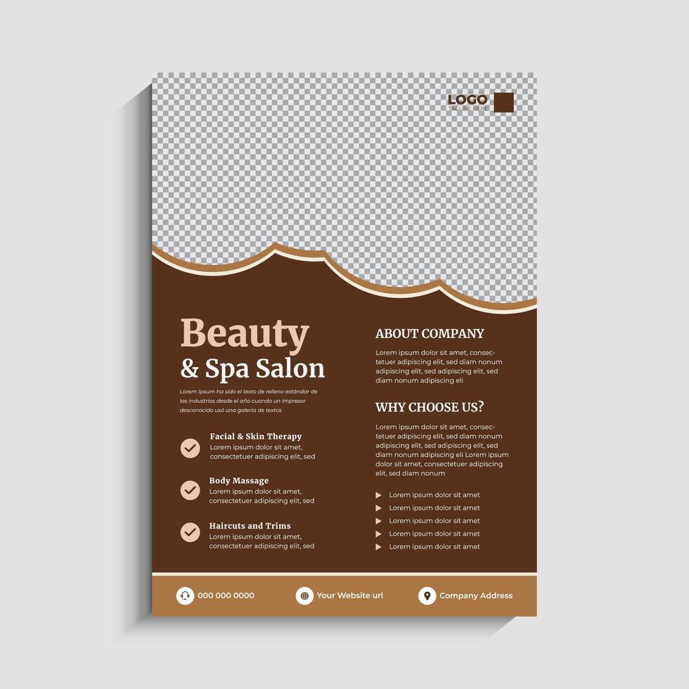 Magnificent Beauty Spa Salon Flyer Design vector