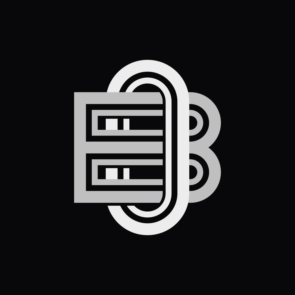 simple monogram of letter O AND B vector