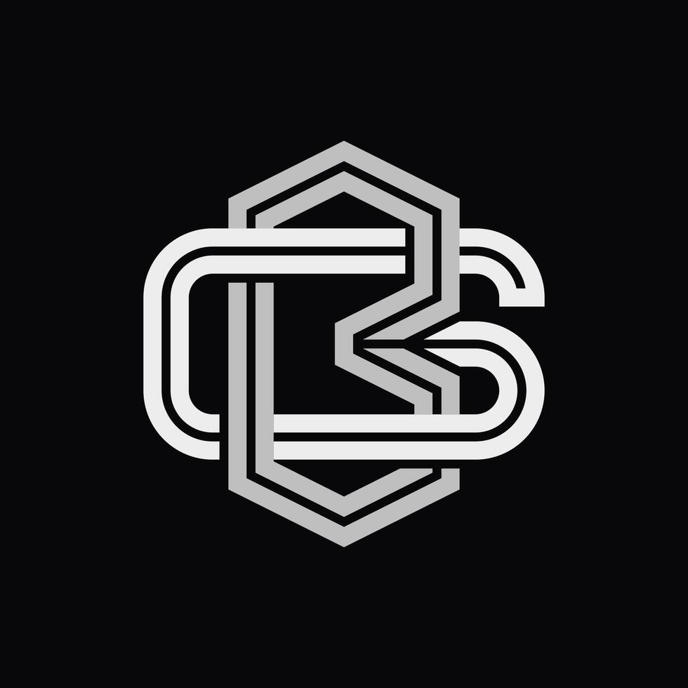 simple monogram of letter G and B vector