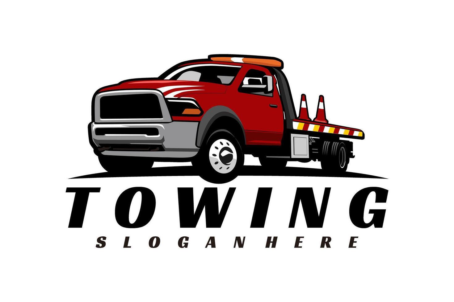 pick up truck logo illustration design vector