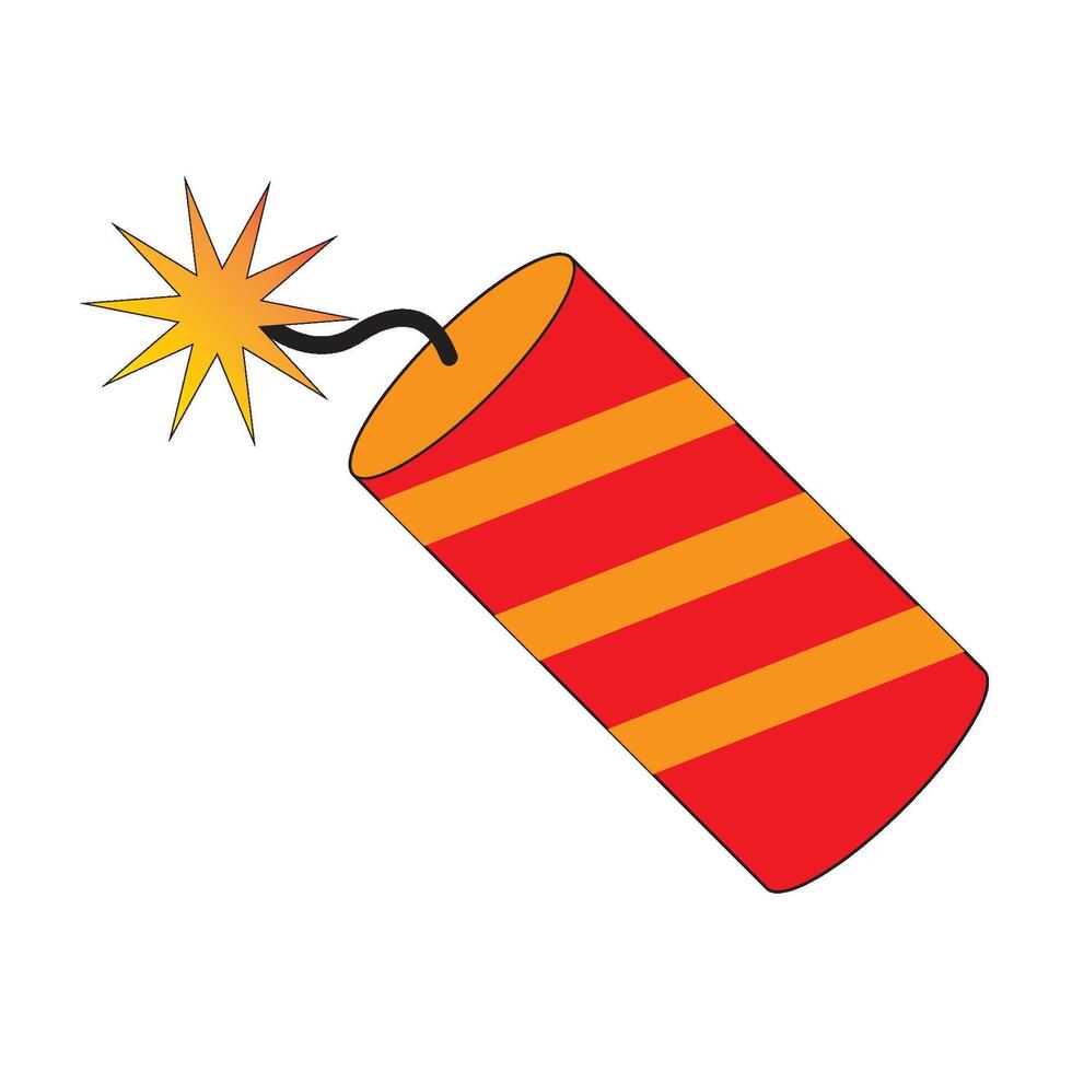 firecracker icon illustration design template vector