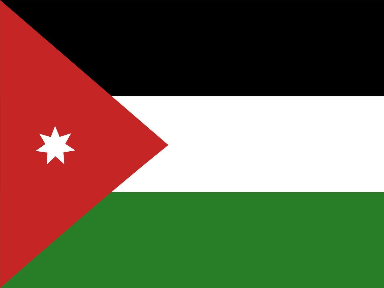 Illustration graphic of the Jordan flag vector