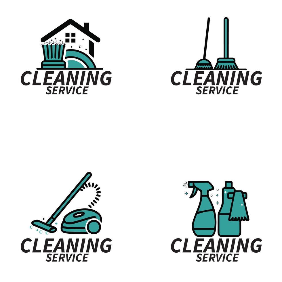 distinctive, contemporary, cleaning logo for your company vector