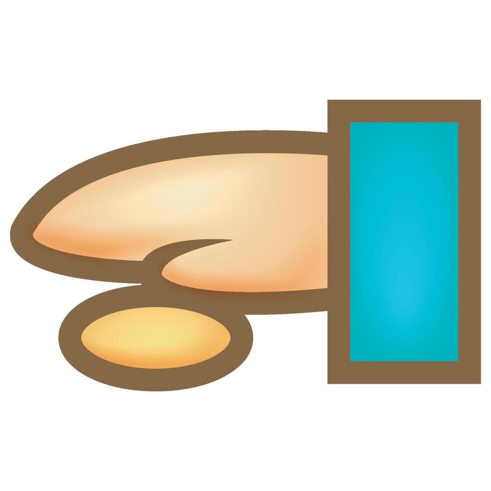 3D zakat hand giving money vector