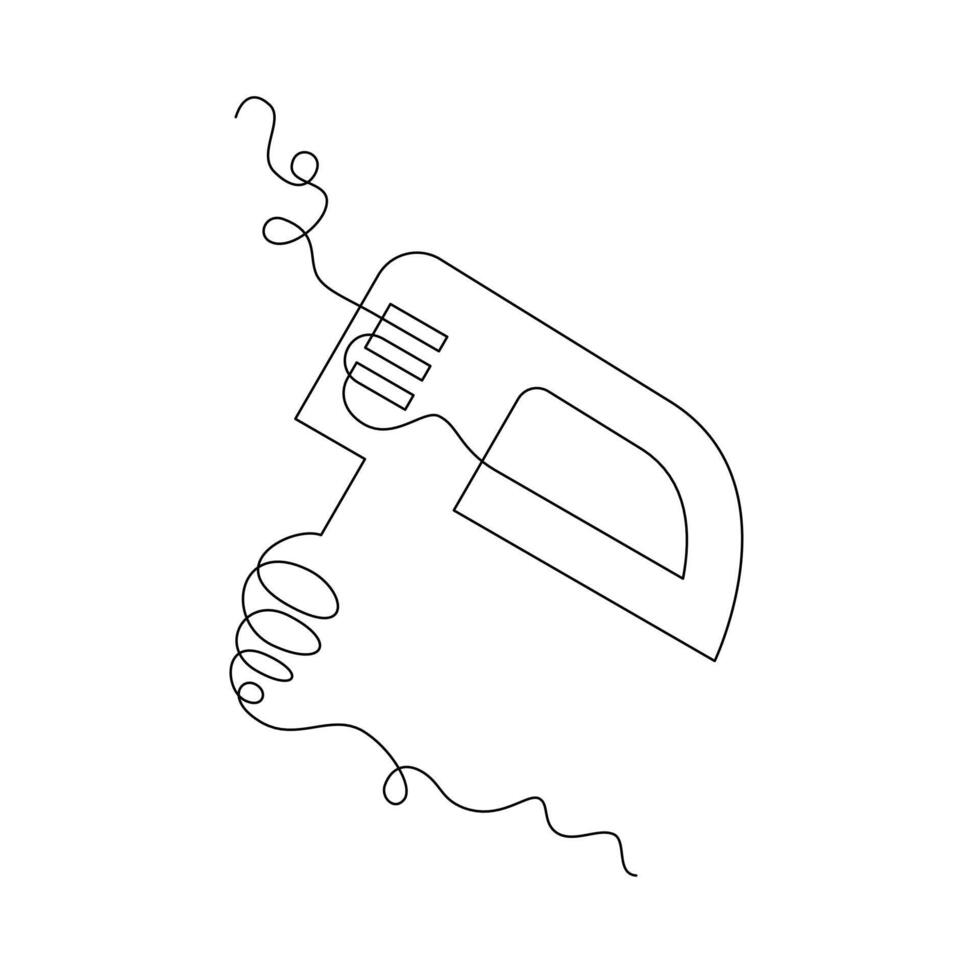 one line art mixer illustration. line art, one continuous line, simple, hand drawn and sketch style. for icons, symbols, signs or logos vector