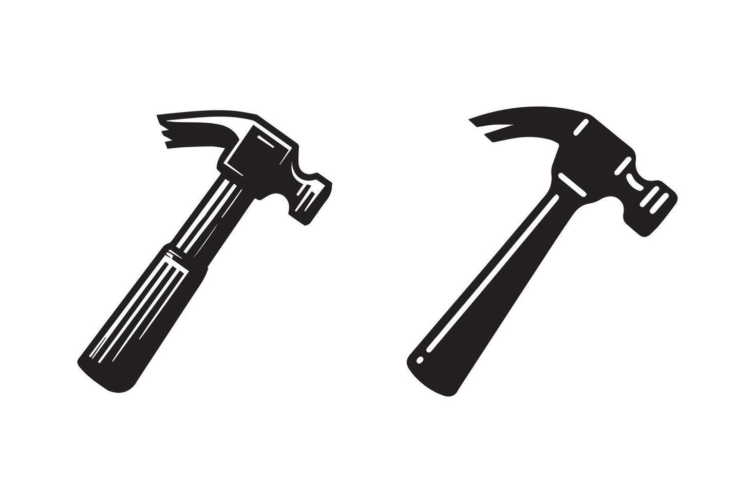 Hammer Tool Silhouette Illustration vector