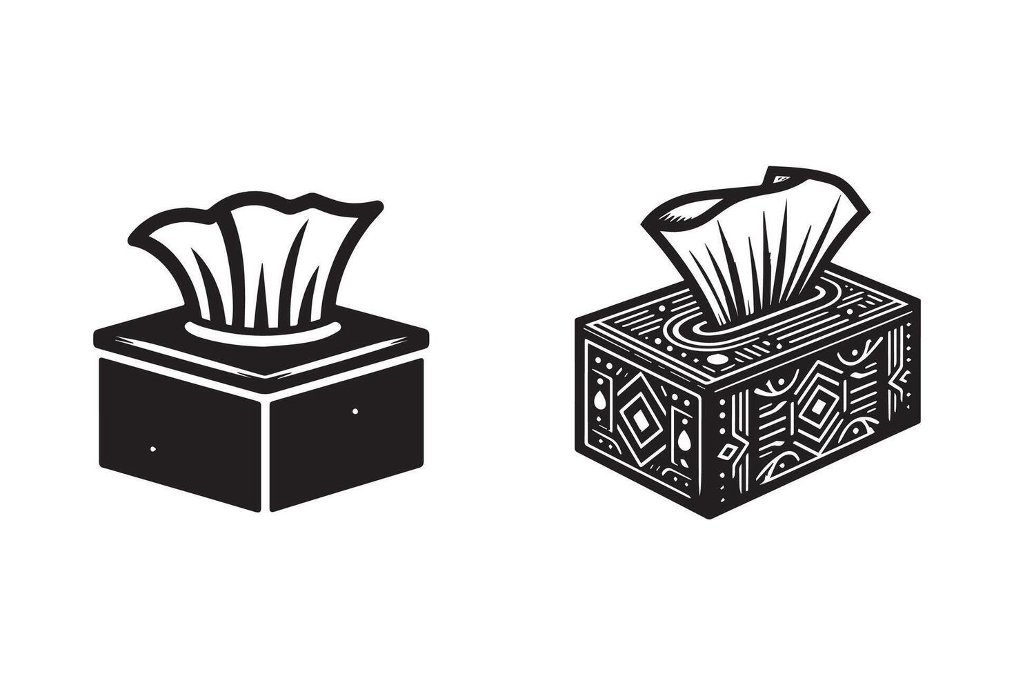 Box Tissue Silhouette Illustration vector