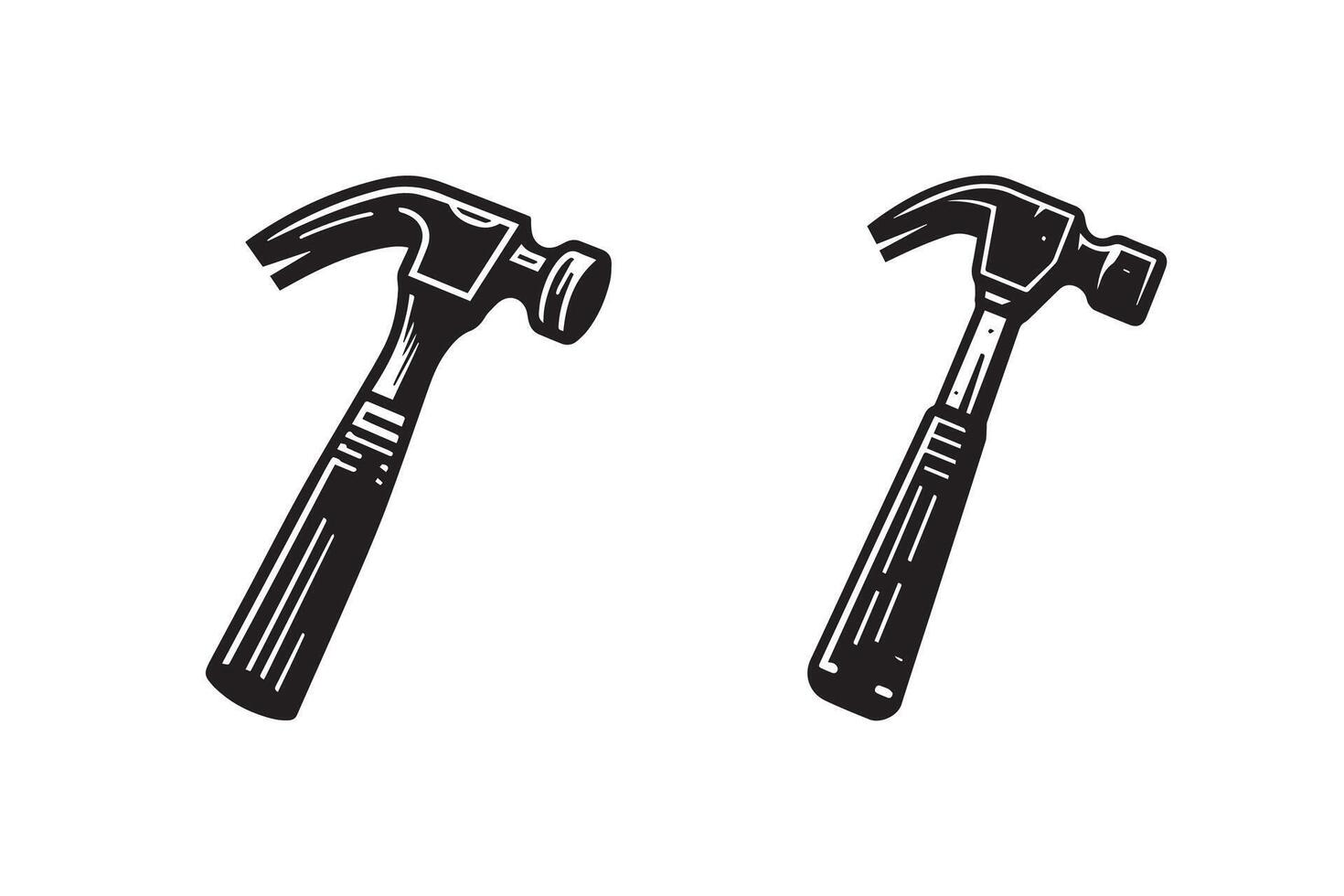 Hammer Instrument Silhouette Illustration Design vector