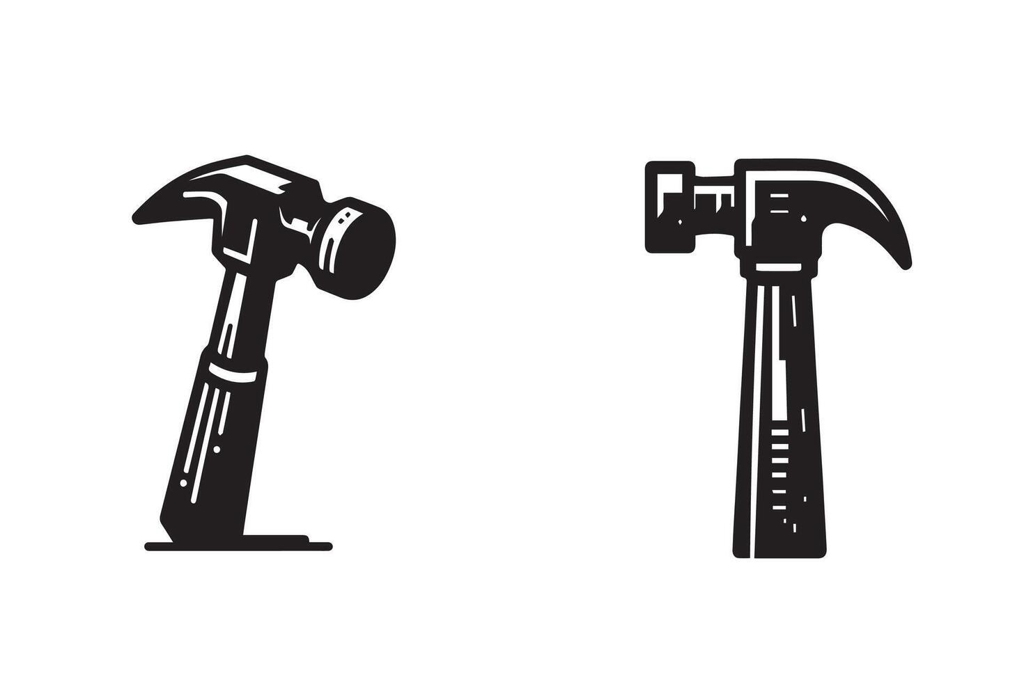 Hammer equipment Silhouette Illustration Design vector