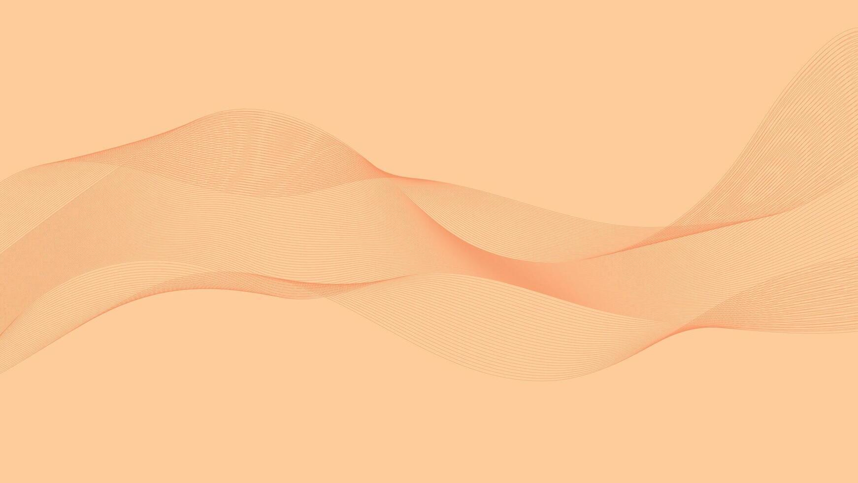 Peachy Waves Soft Flowing Elegance vector