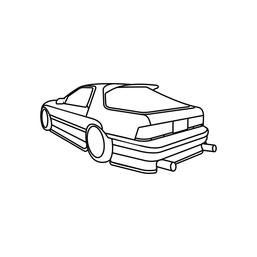 Sport Car illustration simple line , suitable for your automobile, design, brand, and etc vector