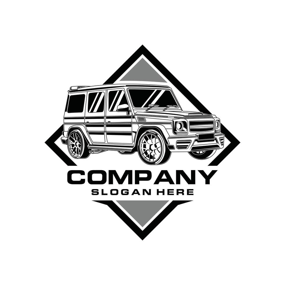 Car view from side illustration style, suitable for your brand, t shirt, company, and etc vector