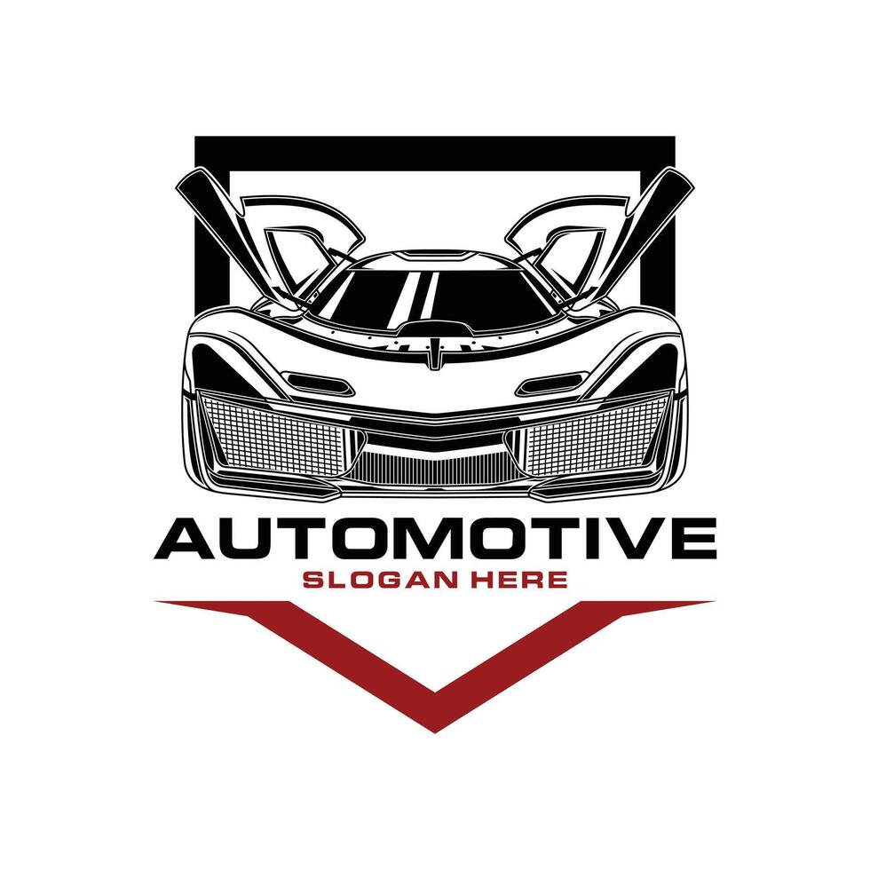 Automotive car detailing style concept illustration design template, suitable for your brand vector
