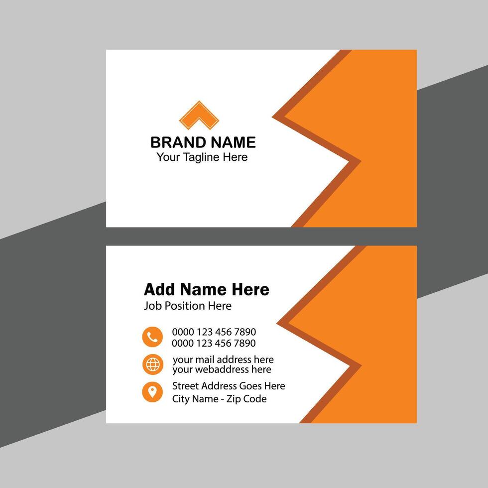 Modern Business Card with Two Sides Card. Company card. vector