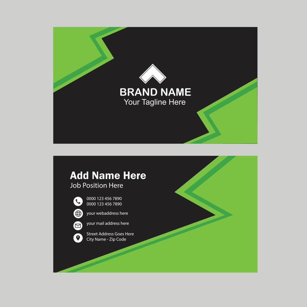 modern business card design . double sided business card design template . flat gradation business card inspiration vector