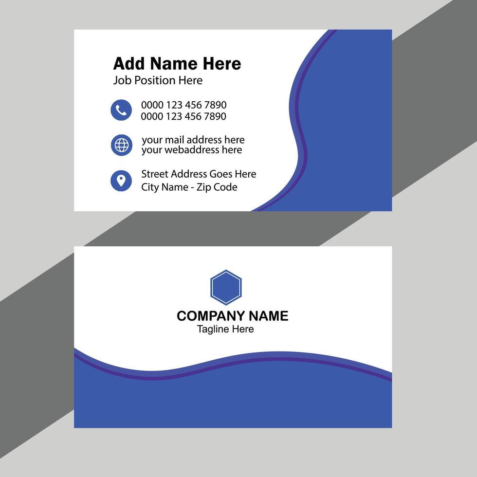 modern aqua turquoise blue business card design template vector