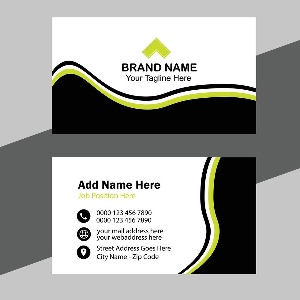 creative modern name card and business card vector