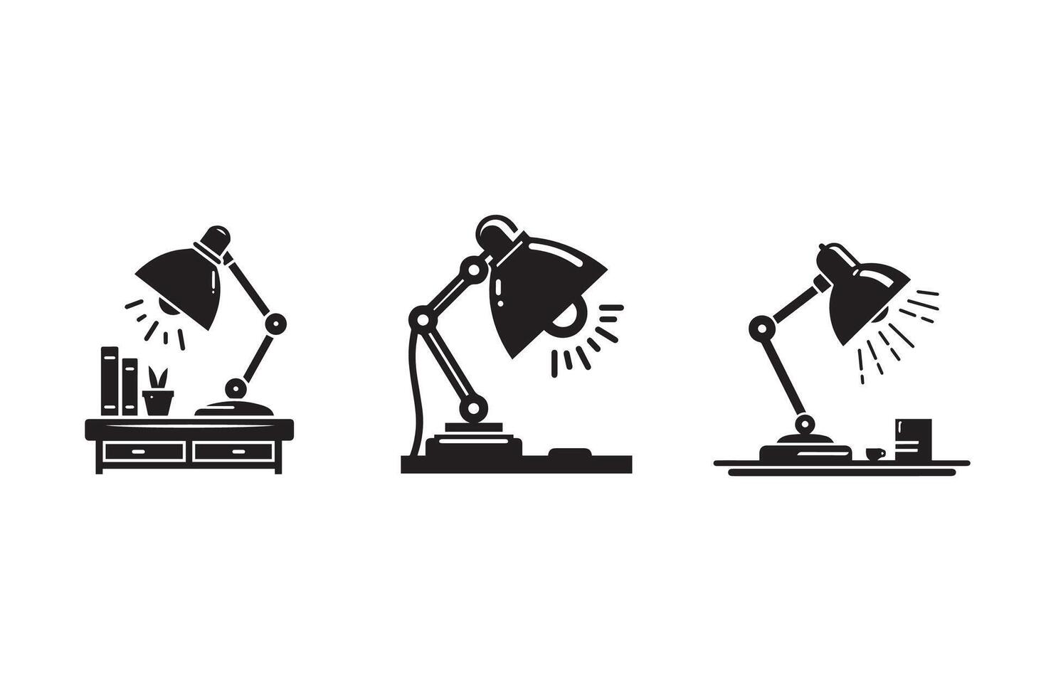 Electric Table lamp silhouette Illustration Design vector