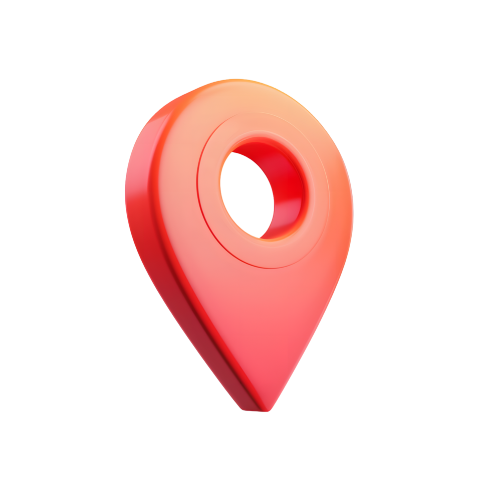 Red Map Pin Icon isolated on transparent background png