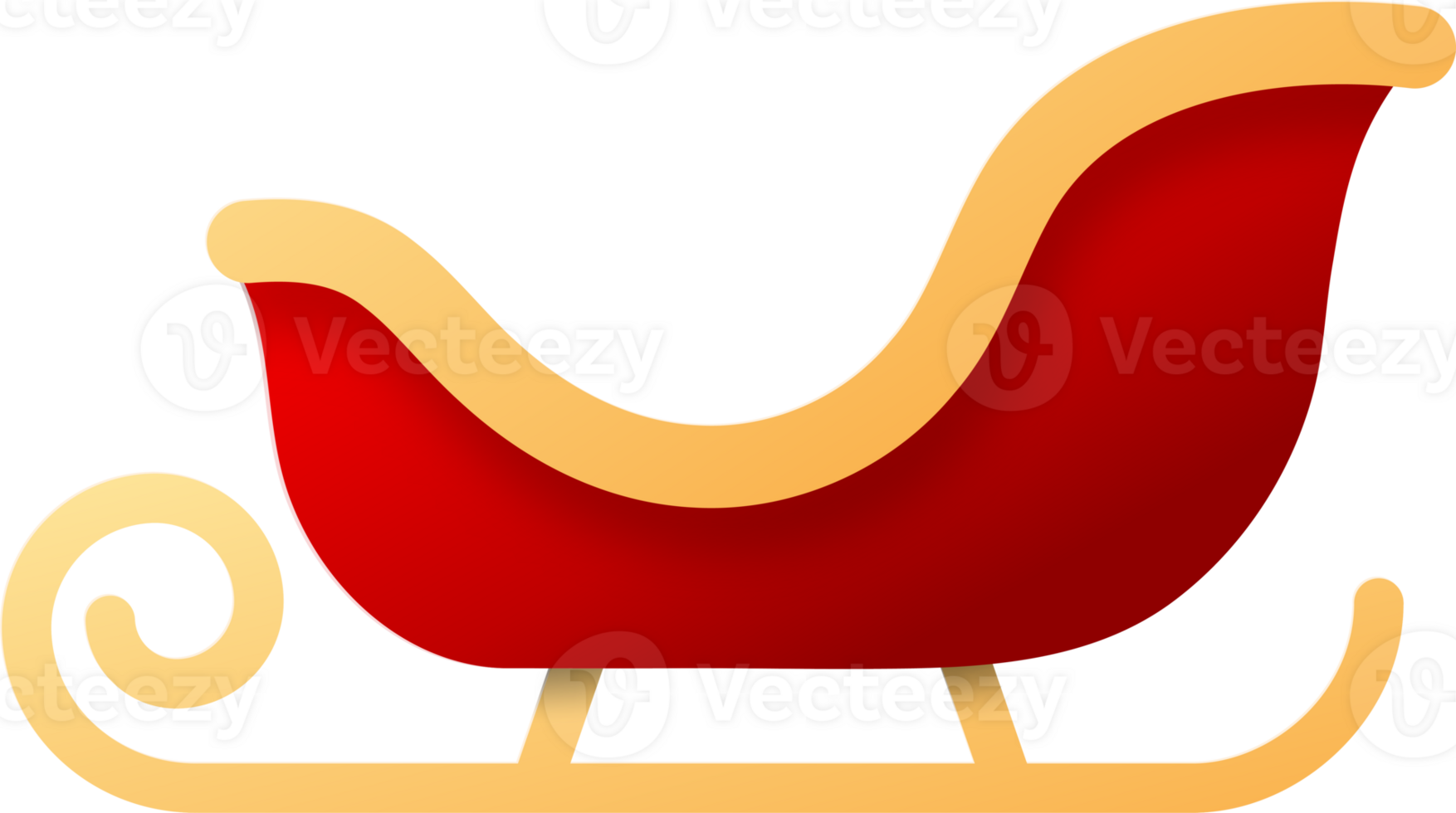 Christmas red sleigh png