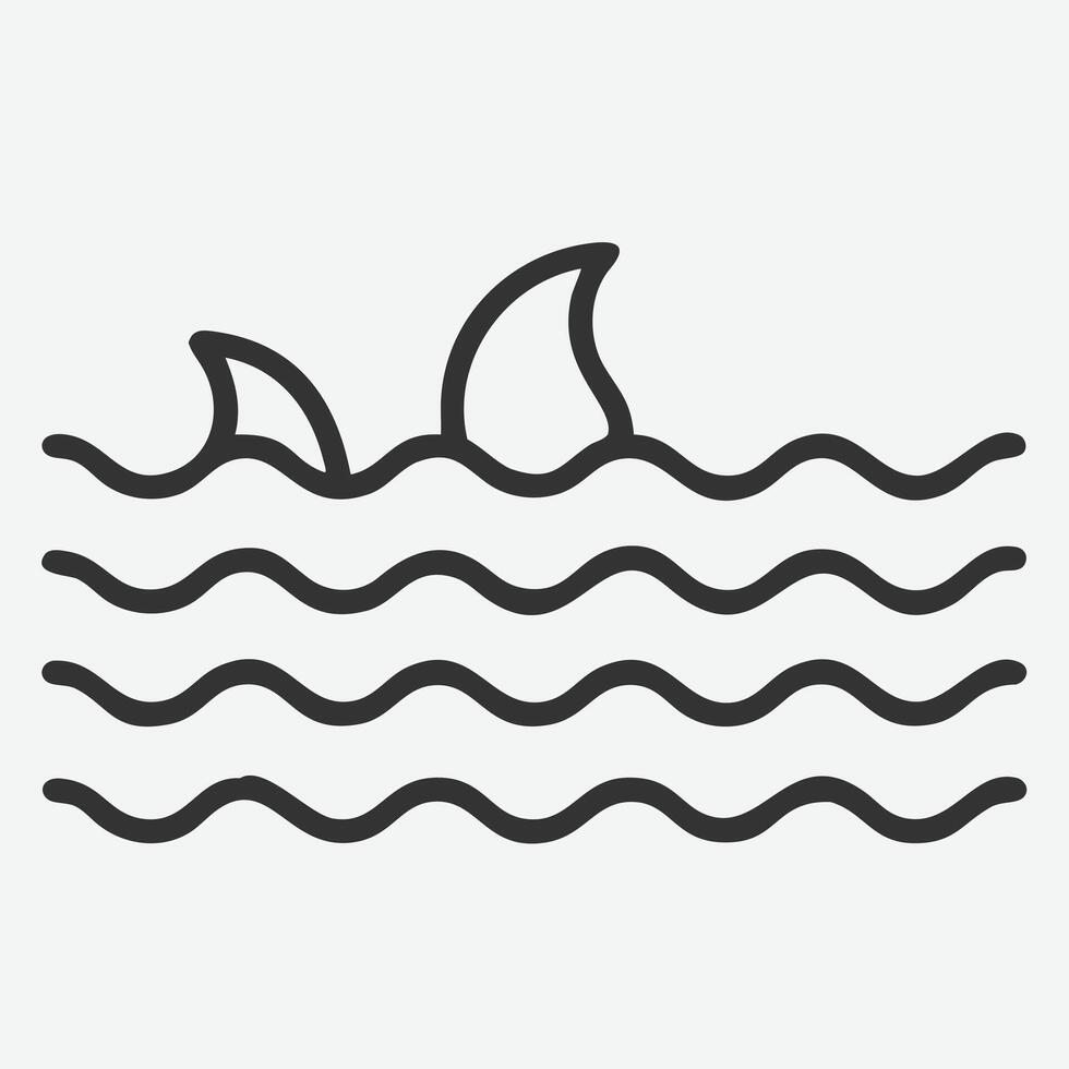 Pure Water Icon Line Art ,Minimalist Fluid Symbol Design vector