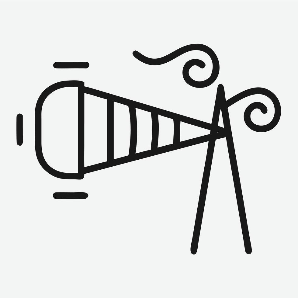 Graceful Wind Icon Line Art Illustration vector