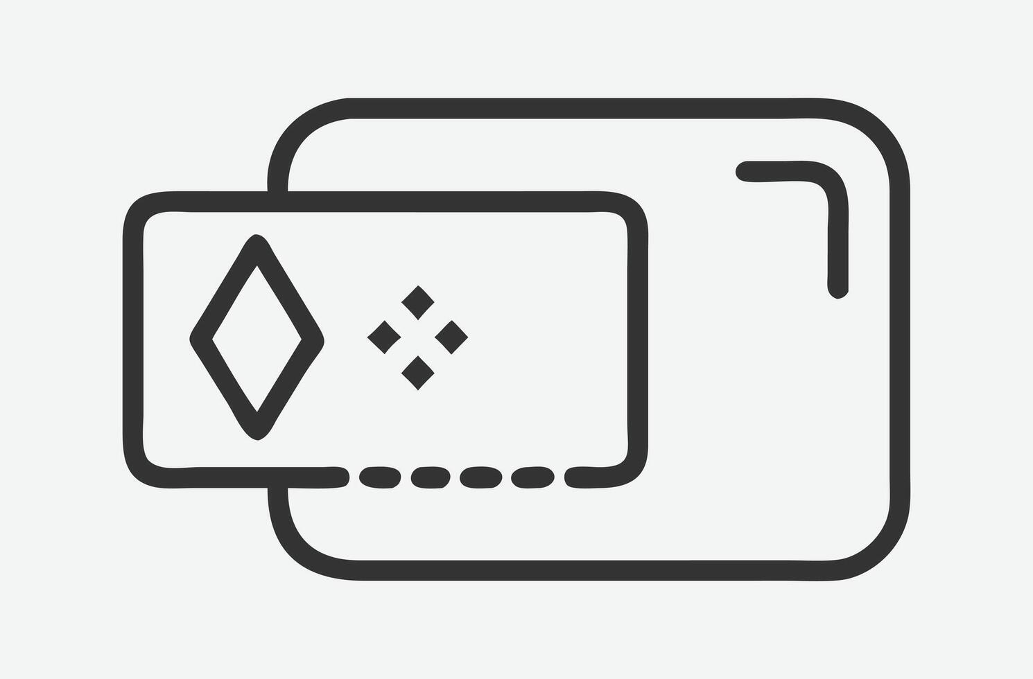 Sleek Card Icon Line Art - Modern Minimalist Digital Design vector