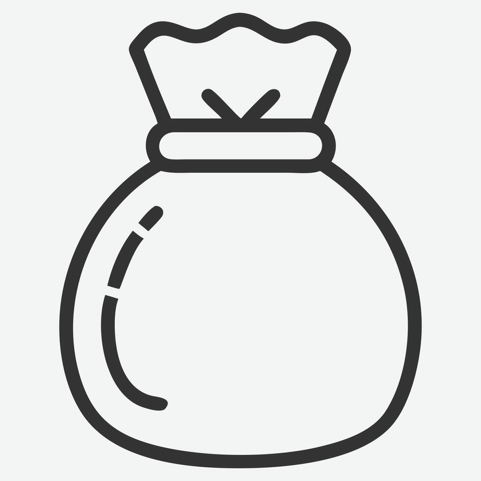 Stylish Bag Icon Line Art Minimalist and Modern Design vector