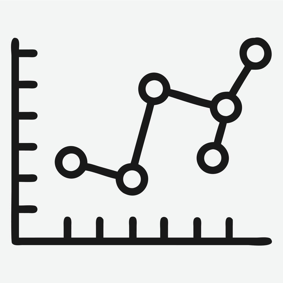 Elegant Chart Icon Line Art Collection - Perfect Visuals for Data Representation vector