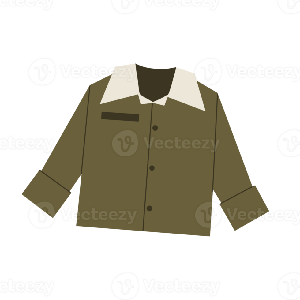 An army jacket with a collar and collar png