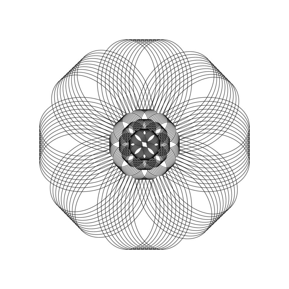 Spirograph Geometric design pattern vector