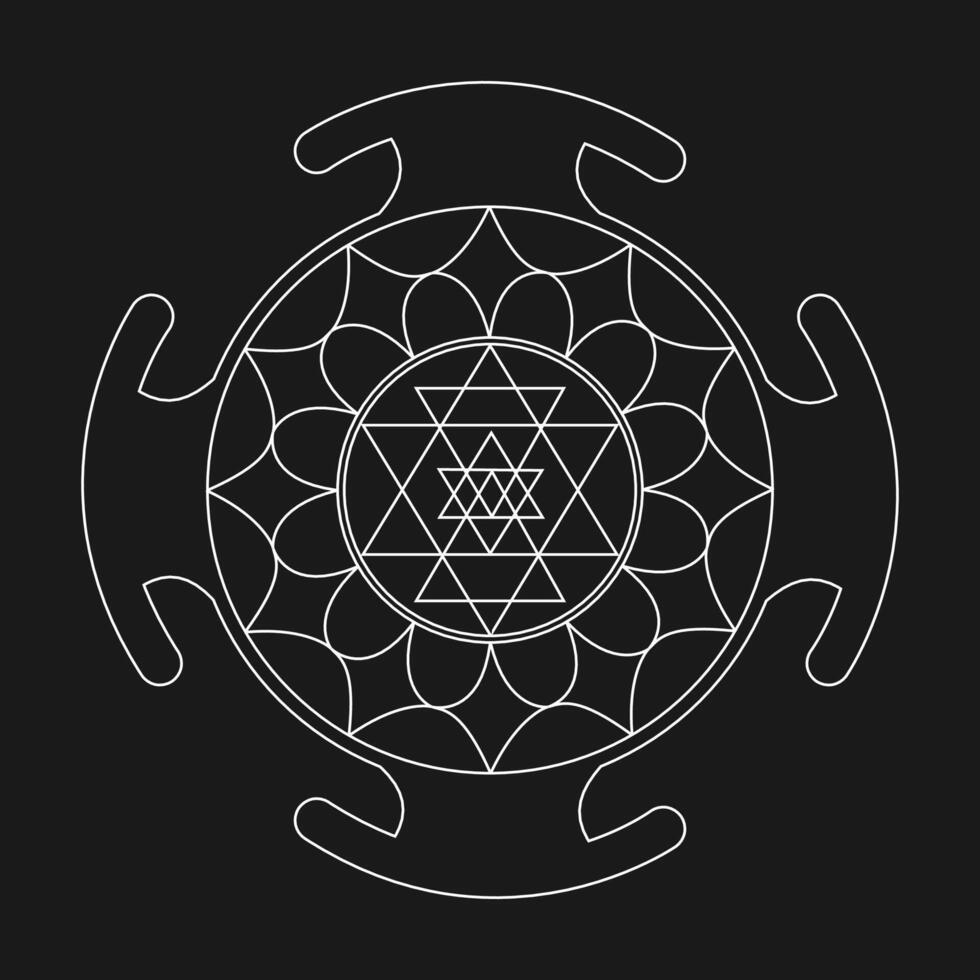 The yantra, a sacred symbol of Hinduism vector