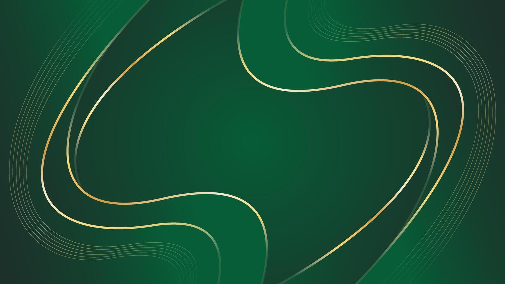 Abstract green Luxury wave background. Wallpaper vector