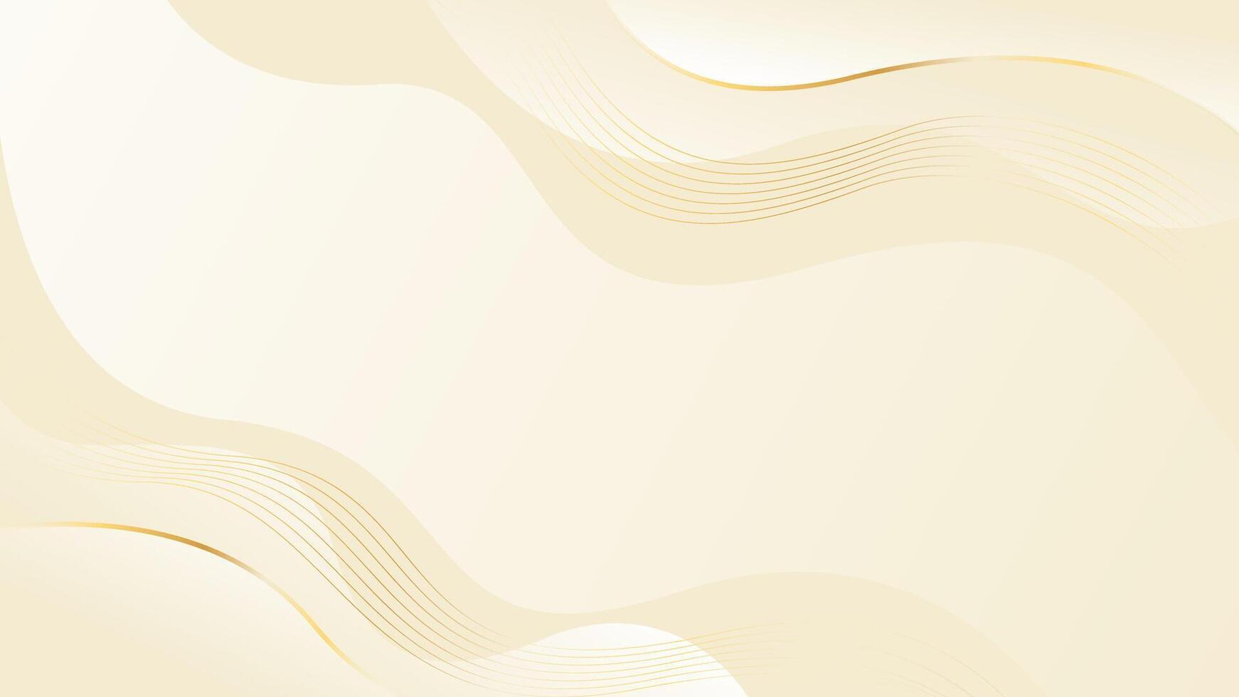 Abstract beige Luxury background with gold lines. wallpaper . vector