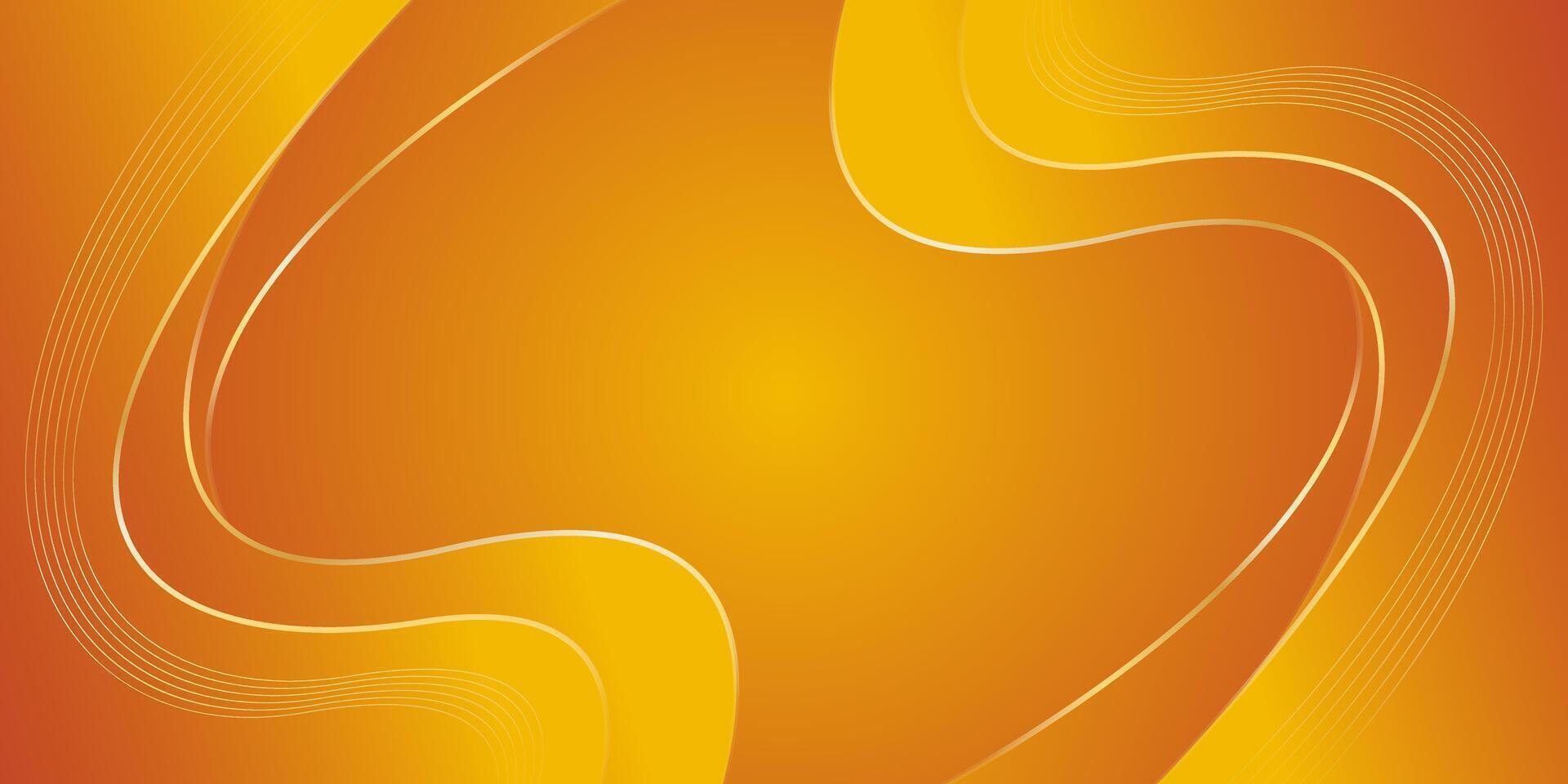 Abstract orange gradient wave background. Wallpaper vector