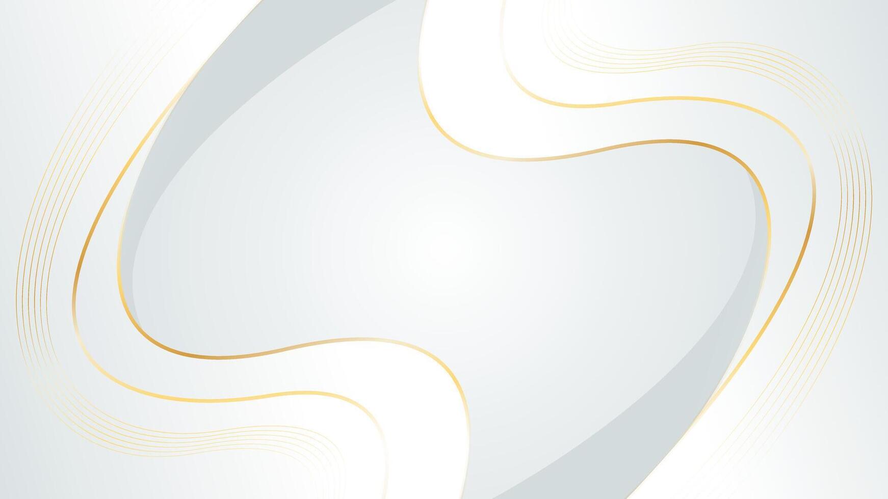 Abstract white-gray Luxury wave background. Wallpaper vector