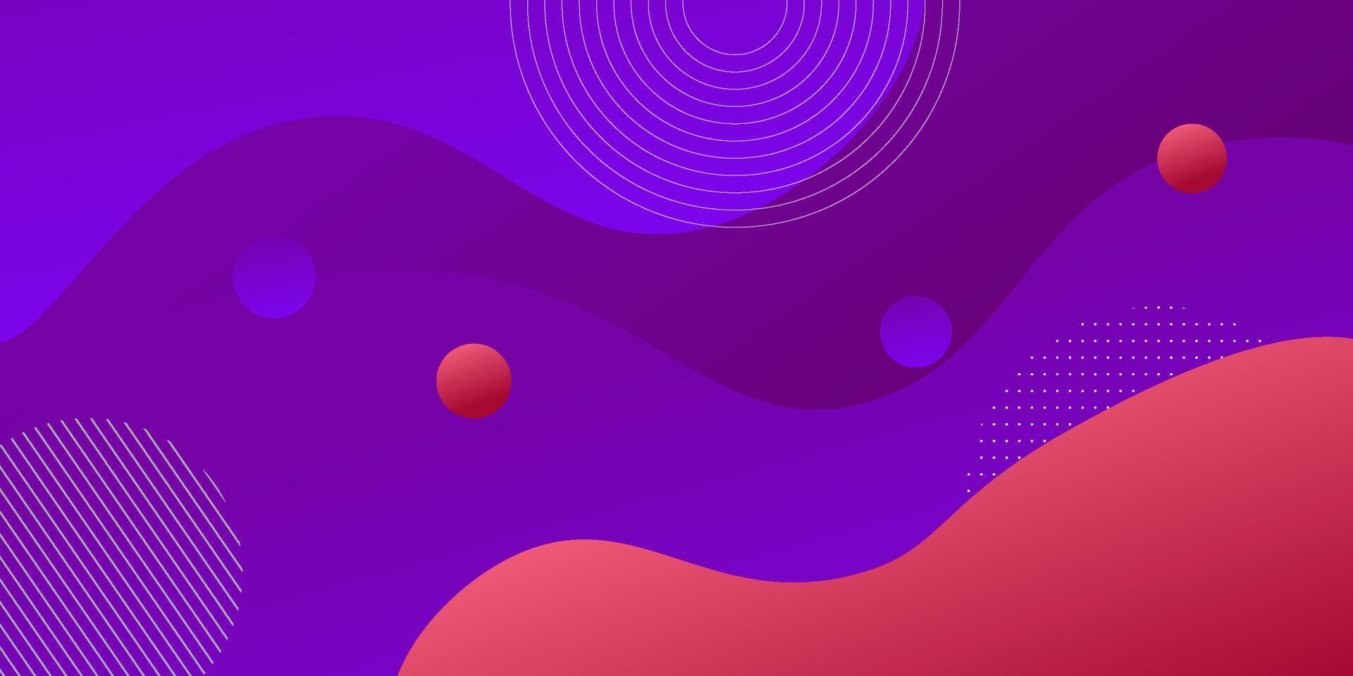 Modern purple and pink geometric business banner design. Creative banner design with wave and line shape as template. Simple horizontal banner. Eps10 vector