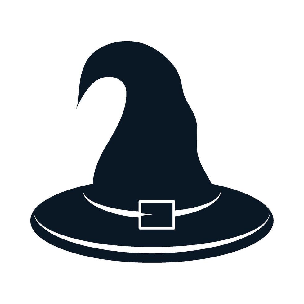 witch hat silhouette vector