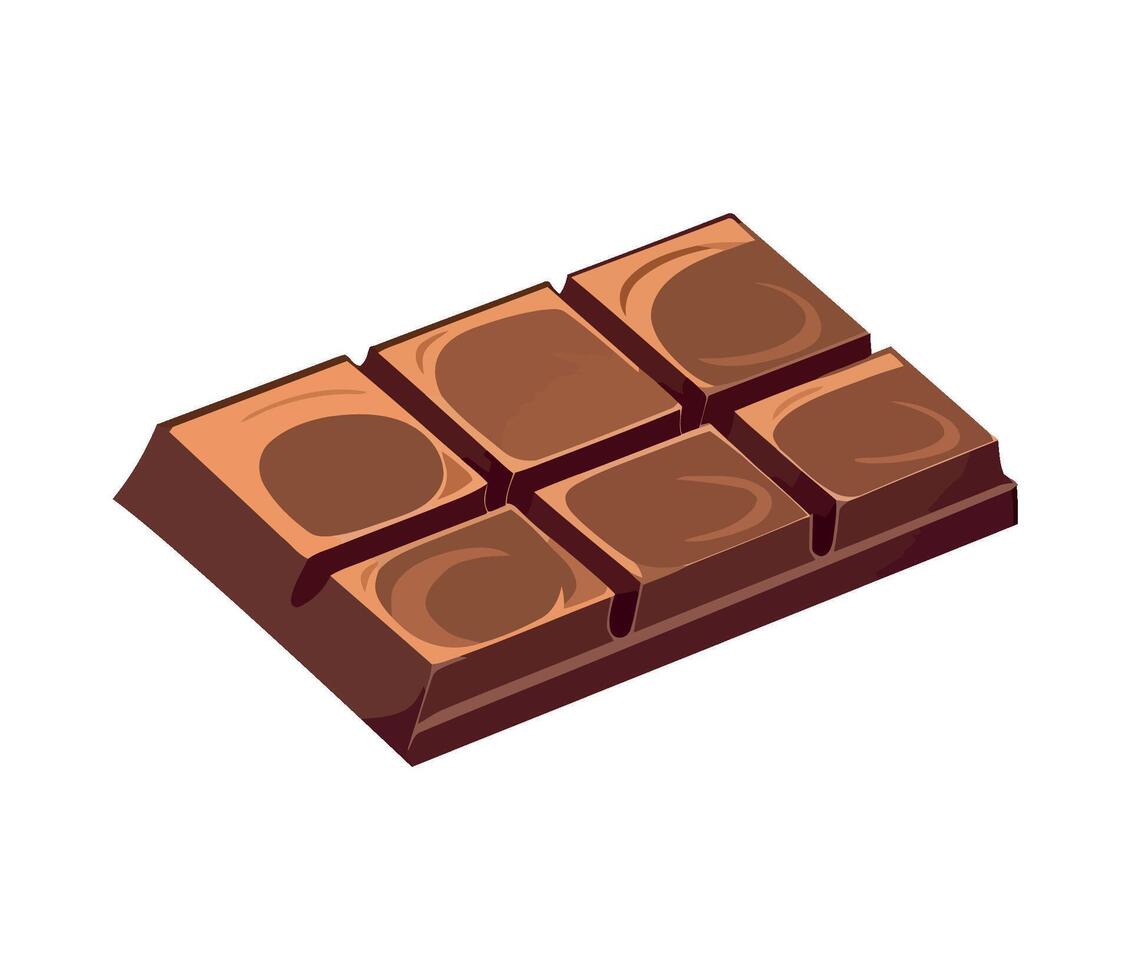 Chocolate bar slice icon isolated on white background vector
