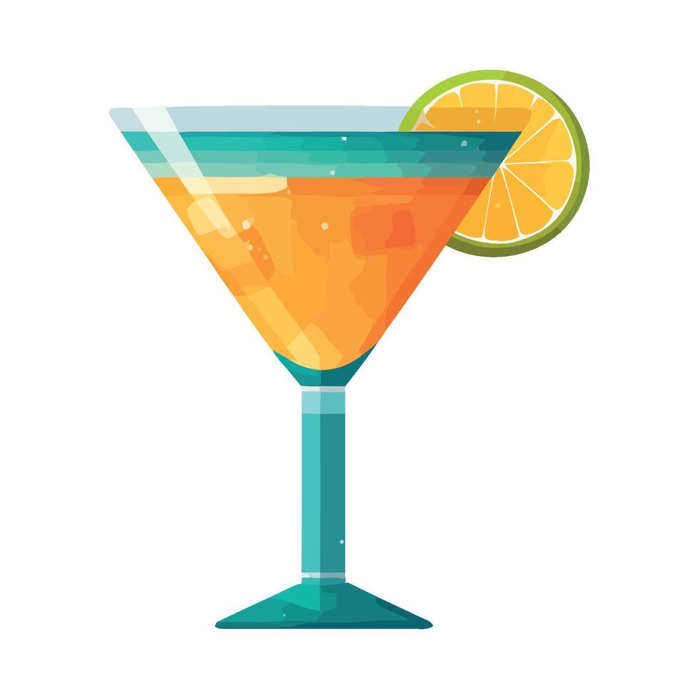 Fresh citrus martini, perfect for summer parties icon isolated vector