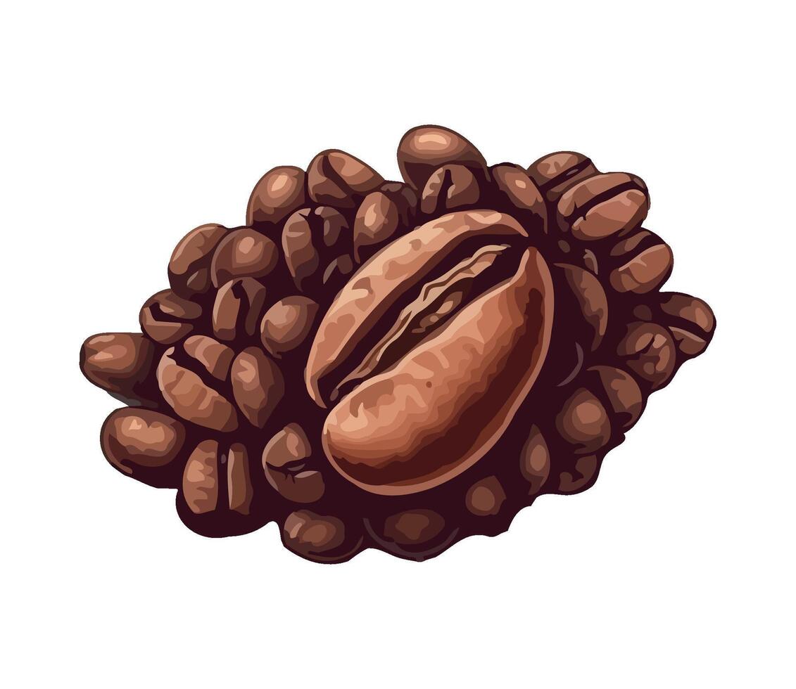 Organic coffee bean symbolizes healthy eating vector