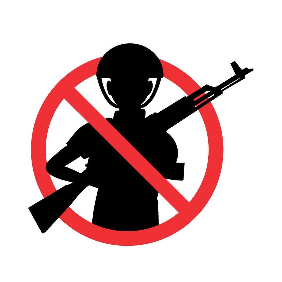 red hand day help children soldiers illustration isolated vector