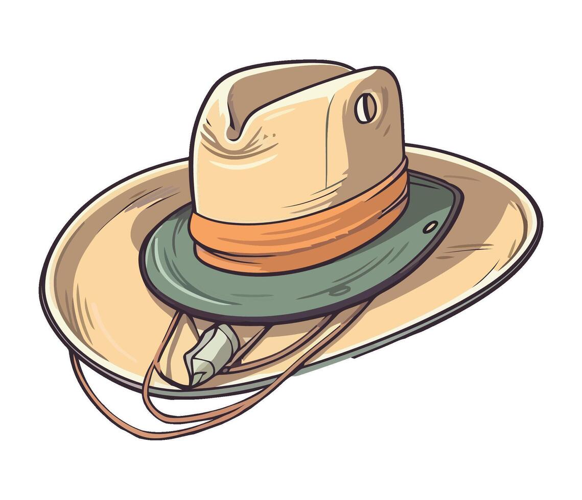 bucket hat on white background icon isolated vector