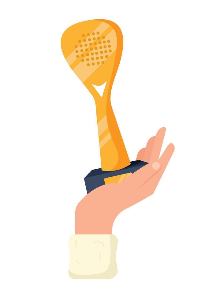 padel tennis trophy illustration isolated vector