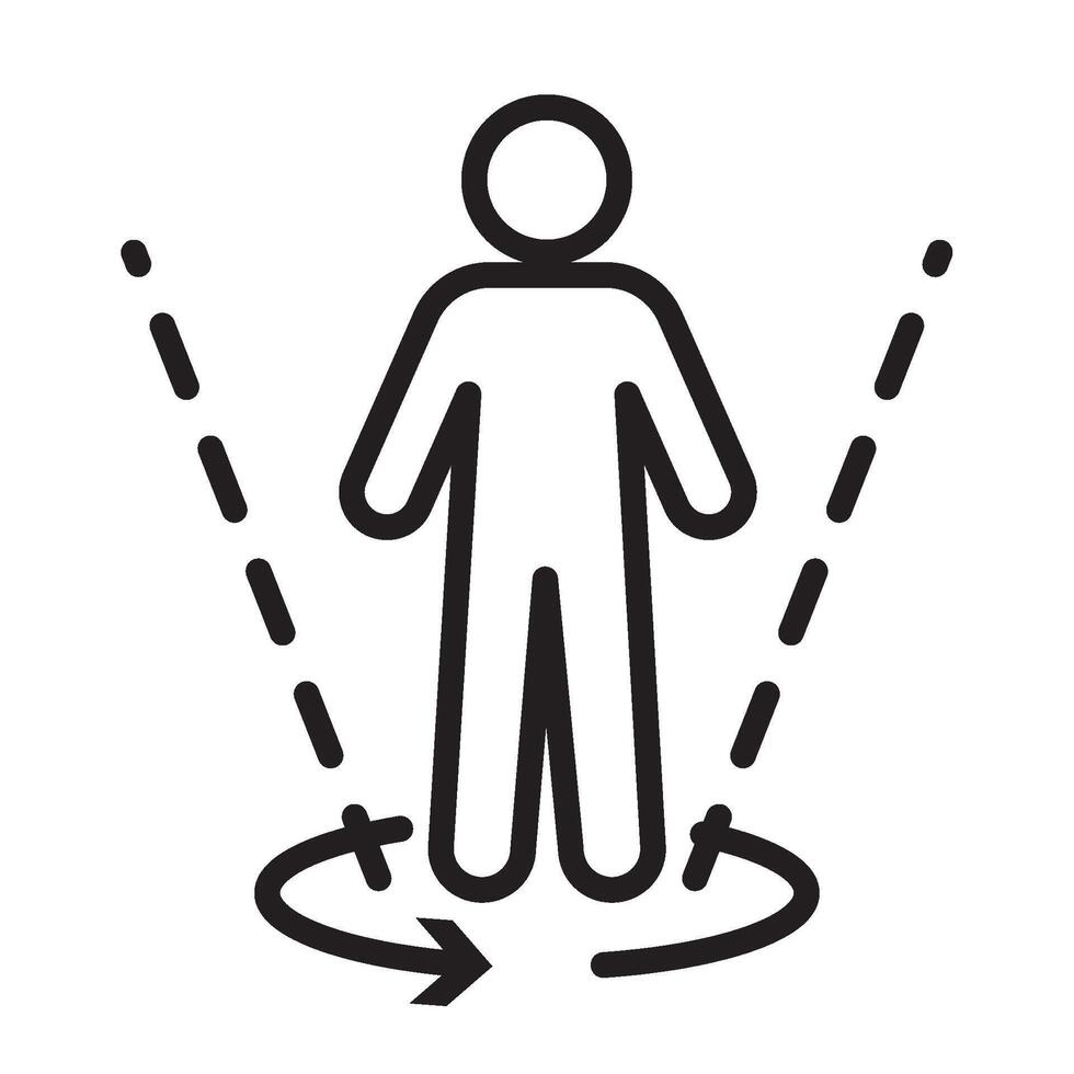 virtual reality user rotation isolated icon vector