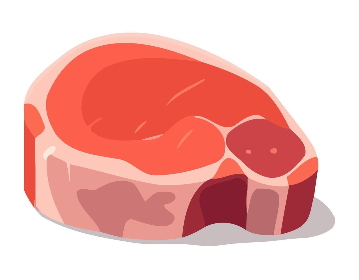 Fresh pork steak meal, grilled to perfection vector
