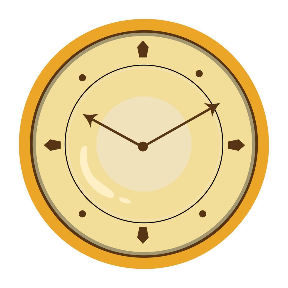 golden watch round isolated vector