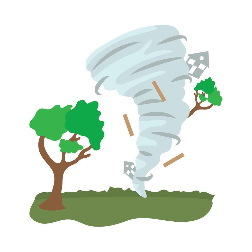 hurricane forest isolated illustration design vector